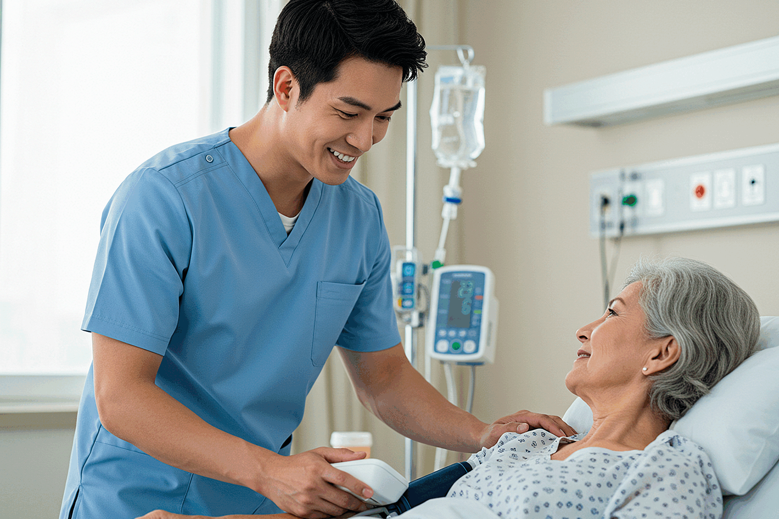physician helping patient in an emergency